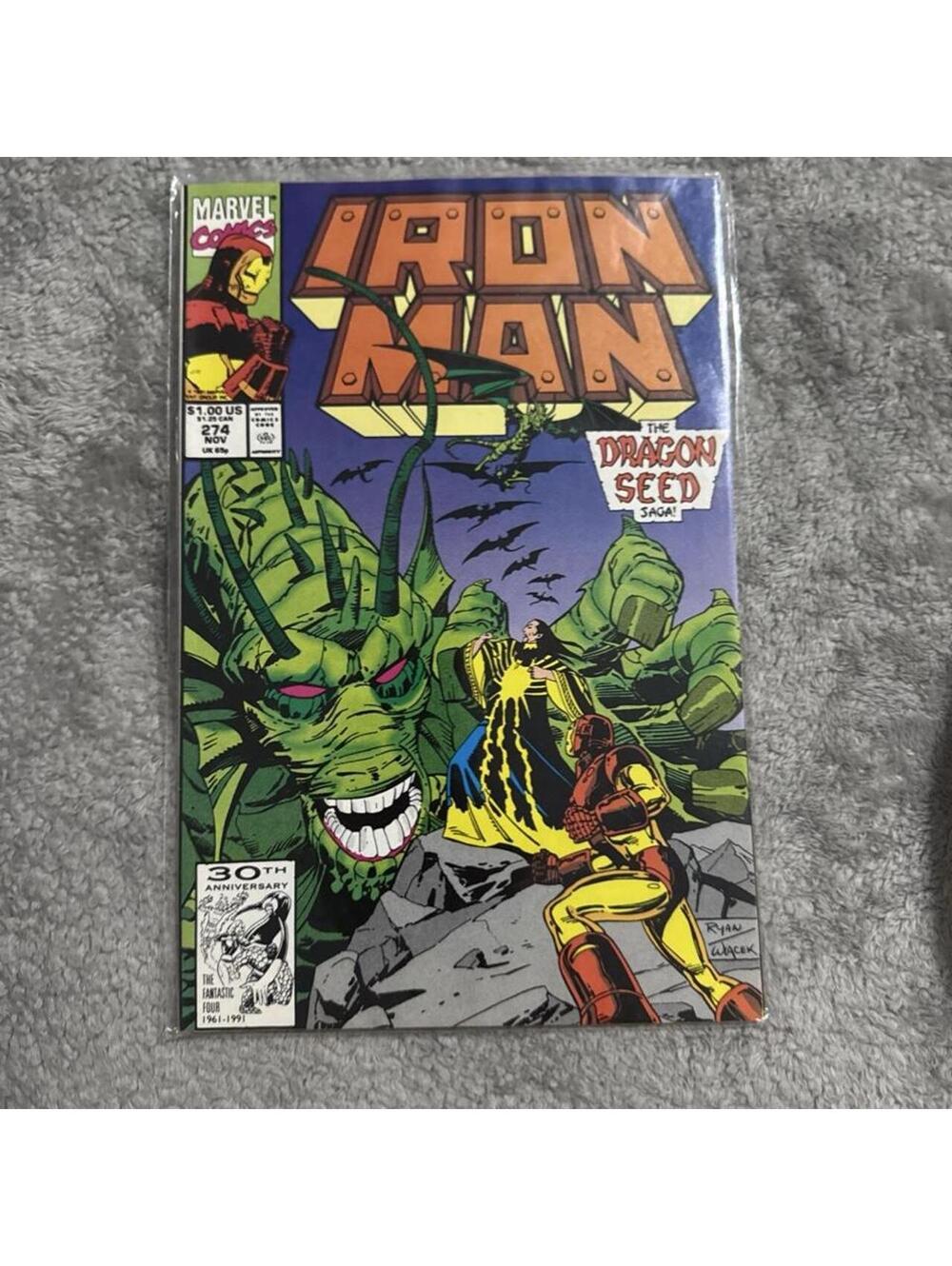Iron Man #274 Dragon Seed Saga 30th Anniversary 1981 1991 Marvel Comic Book